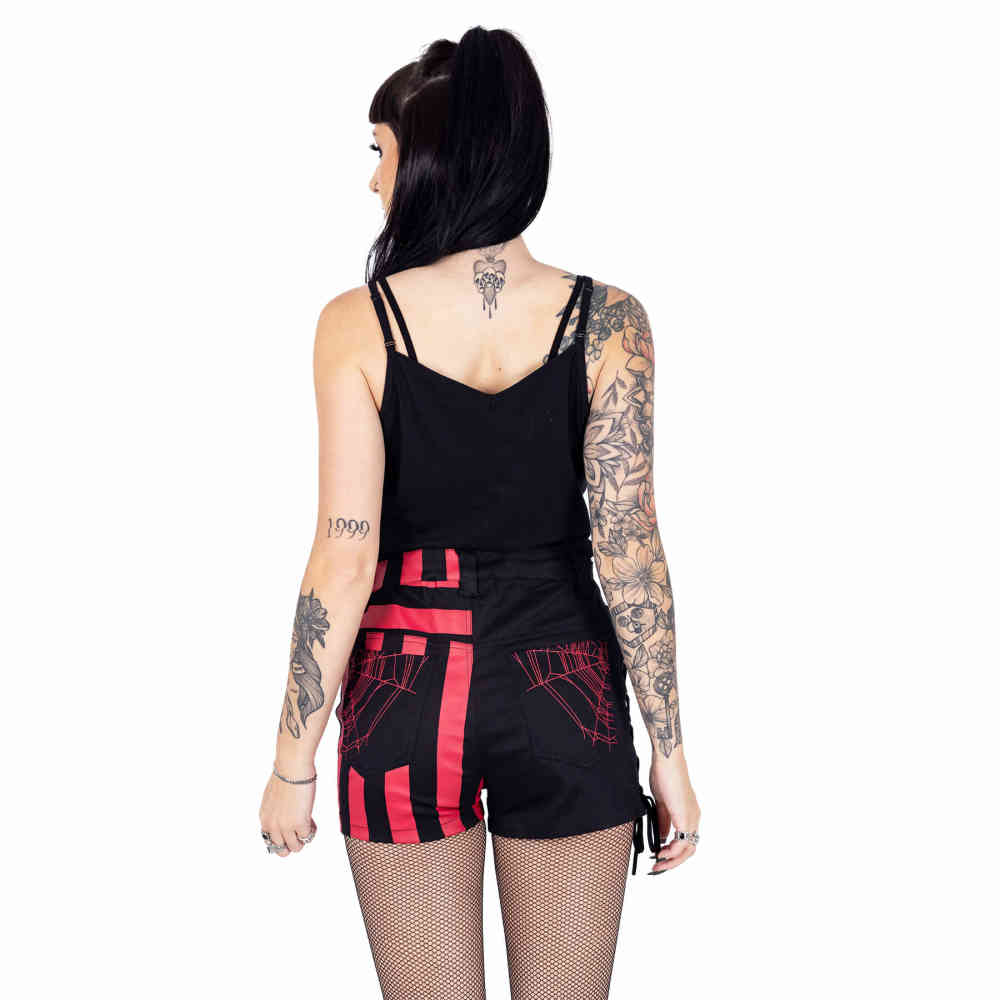 Heartless - Arachne Shorts - Black/Red